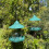 Durlston Green Chalet Bird Seed & Nut Feeders Set 4