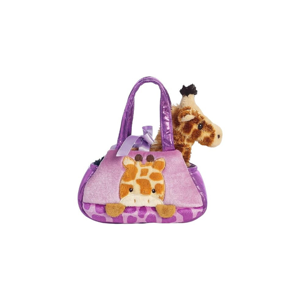 Stuffed Giraffe In Bag Girls 20,5 Cm Plush Purple