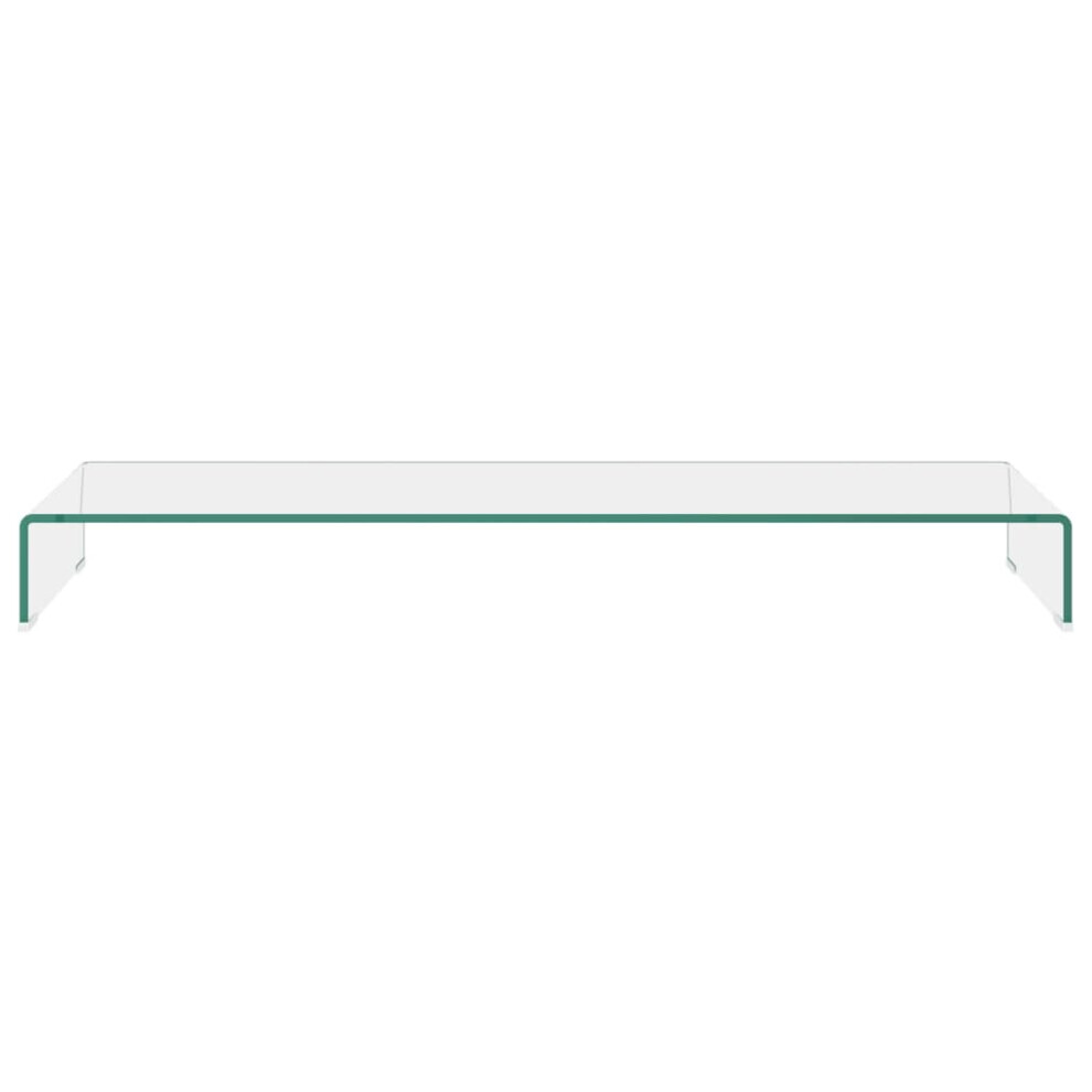 vidaXL TV Stand/Monitor Riser TV Console Unit Entertainment Centre Glass Clear