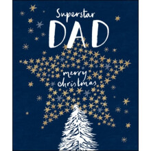 Dad Gold Glitter Emma Grant Christmas Greeting Card Beautiful Xmas Cards