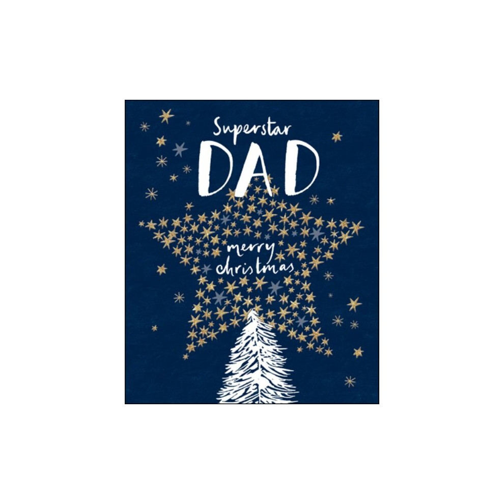 Woodmansterne Dad Glitter Emma Grant Christmas Greeting Card Beautiful Xmas Cards Gold