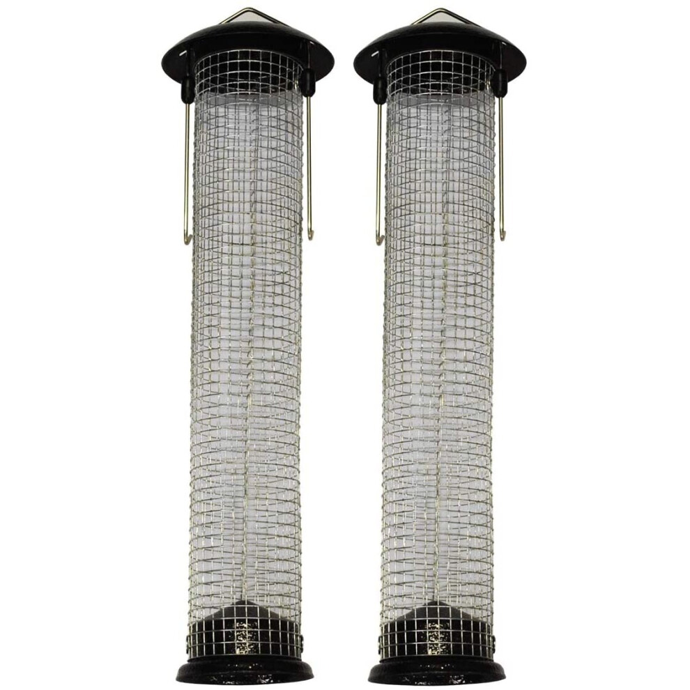 2 x Large Hanging Peanut Bird Feeders For Bird Feeding Stations
