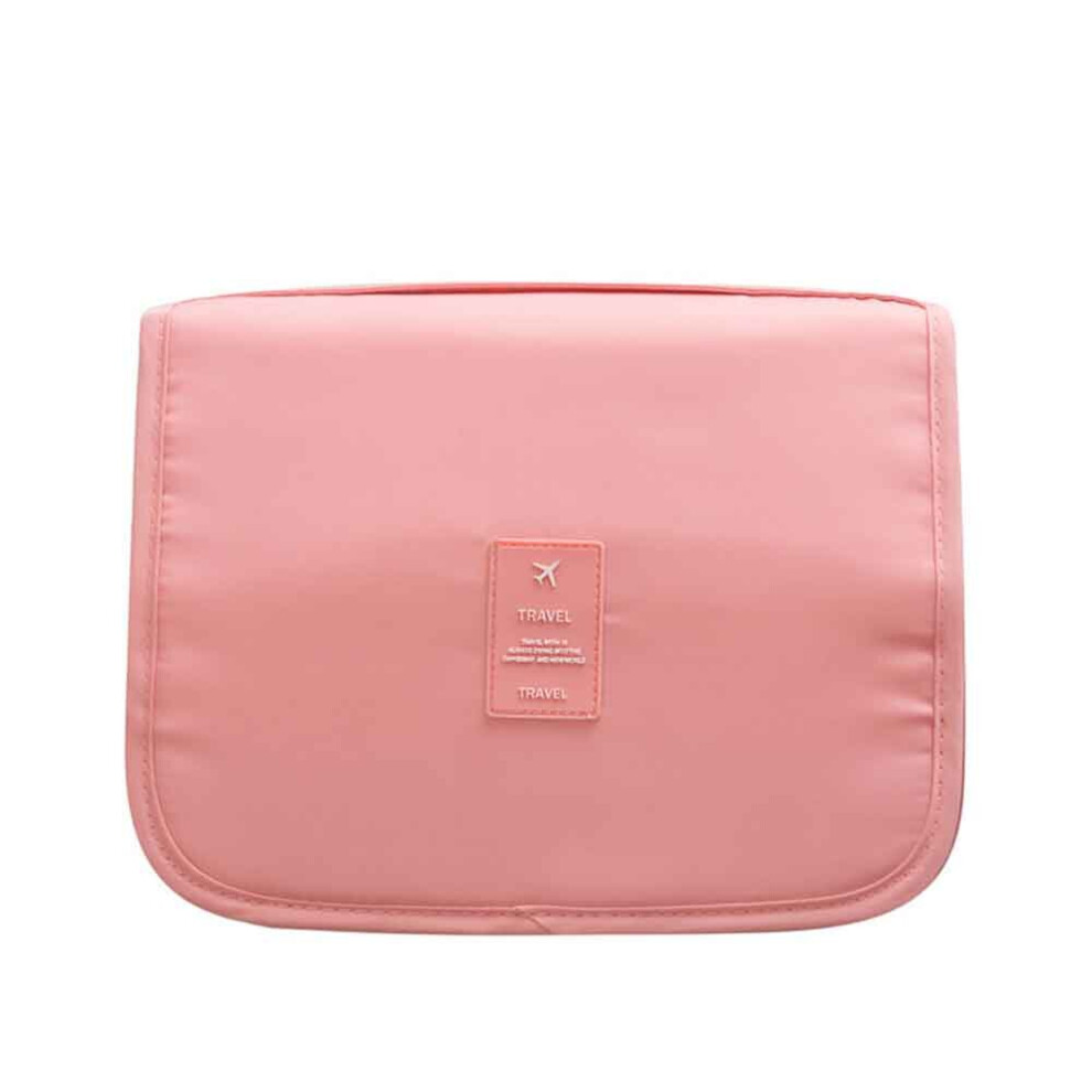(Pink) Youngshion Large Capacity Hanging Toiletry Wash Bag Portable Waterproof Makeup Cosmetic Organizer for Home and Travel-image-OPC-P8QMCBC-NEW