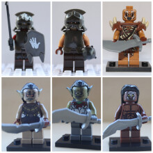 Lord Of The Rings Hobbit Orcs 6 X Toy Action Mini Figures Fit Lego Set