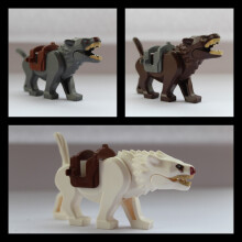 Le Seigneur des Anneaux Hobbit Wargs Wolf – 3 figurines d'action miniatures compatibles avec LEGO