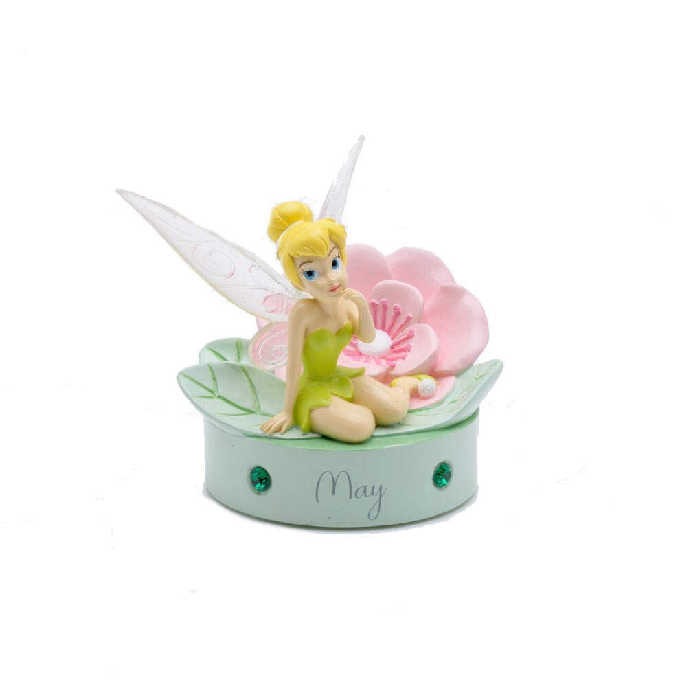 Disney Tinkerbell Hand Painted Birthday Figurine with Birthstone - May