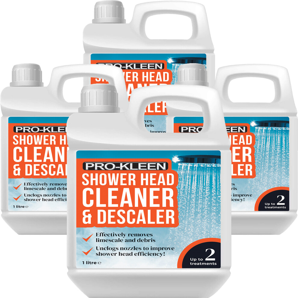 (4 x 1L) Pro-Kleen Shower Head Cleaner & Descaler