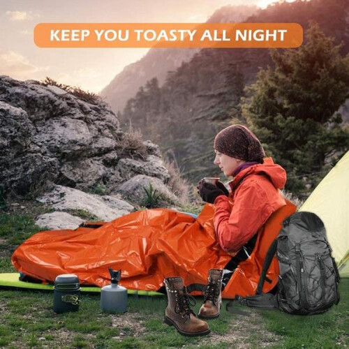 Thermische slaapzak voor noodcamping 2