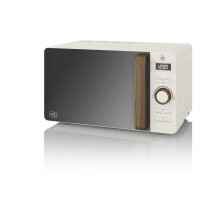 (White) Swan 20L Nordic Digital LED Microwave Countertop 800W Freestanding Matt F Soft Touch