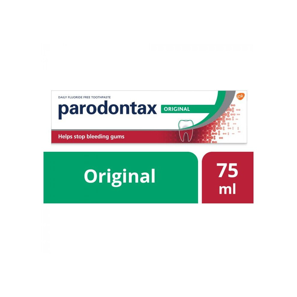 Parodontax Original Toothpaste For Bleeding Protect Against Gum Disease Teeth Strong & Breath Fresh 75Ml