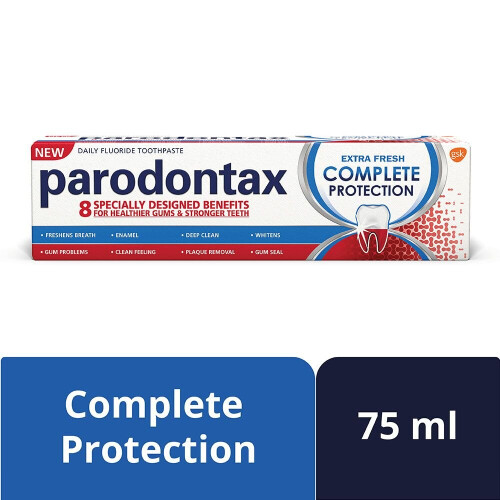 Parodontax Complete Protection Extra Fresh Toothpaste for Bleeding Gums, 75 mL