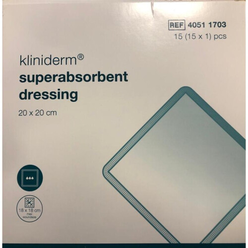 Kliniderm Superabsorbent Dressing 20cm x 20cm