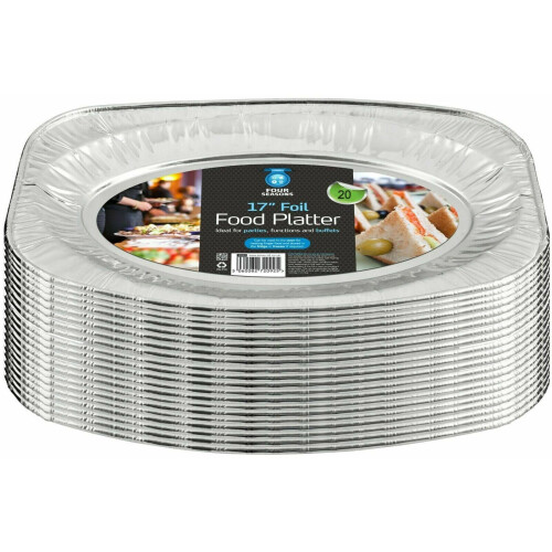Disposable Aluminium Catering Serving Party Foil Platters 17" Inches on