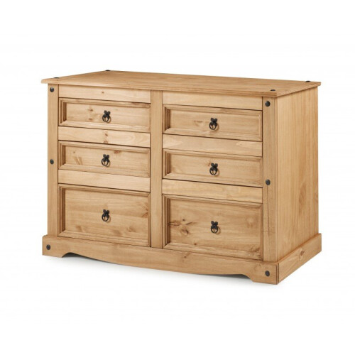 Mercers Furniture Corona Low 3+3 Wide Chest Solid Pine Bedroom Furniture 1