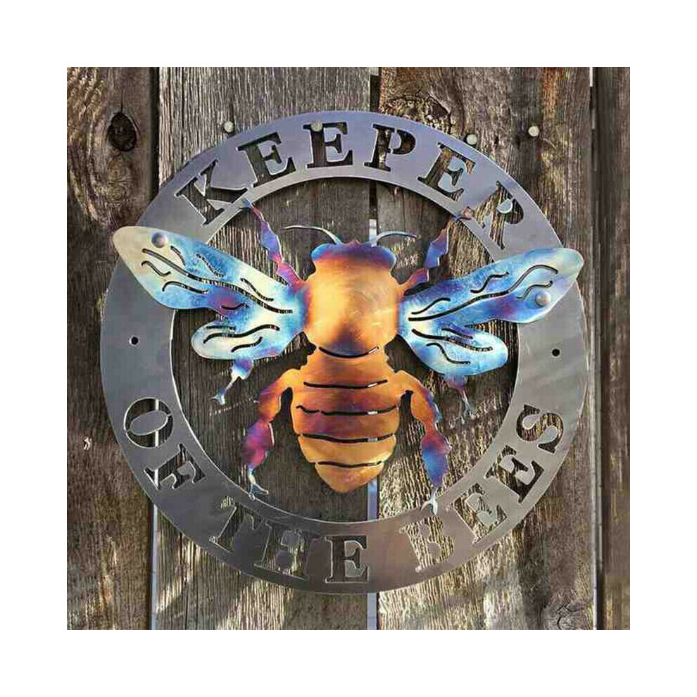 Keeper of the Bees Outdoor Garden Honey Farm Sign Farmhouse Craft Metal Decor
