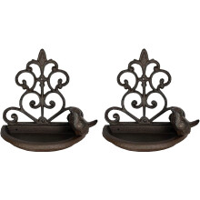 Conwy Cast Iron Wall Mounted Bird Feeder (Set of 2)
