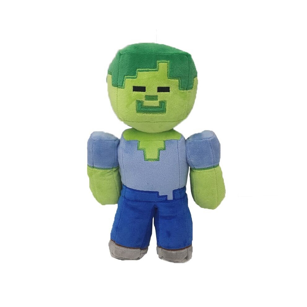 ( Doll-30Cm) Minecraft Plush Toys Minecraft Creeper Enderman Wolf Stuffed Toys Pixel Doll Green/Blue
