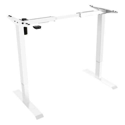 Dellonda Single Motor Adjustable Desk Frame, 70kg Capacity, White - DH64 2