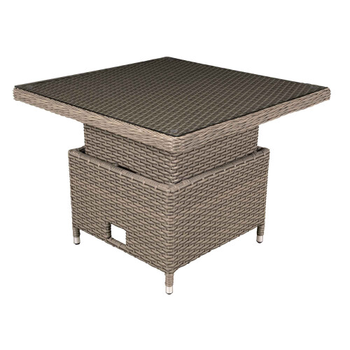 Dellonda Chester Rattan Wicker Adjustable Outdoor Dining Table - DG73 2