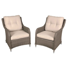 Chester Rattan Wicker Outdoor Lounge Chairs with Cushion - DG69