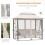 Outsunny Outsunny 3 Seater Swing Chair Hammock Gazebo Patio Bench Outdoor Beige 2