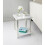 Small 2 Tier White Gloss Side Table with Shelf 2