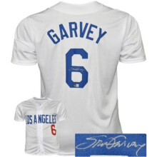 Athlon Sports CTBL-031592 Steve Garvey Signed Los Angeles Stitched Baseball Jersey, White - Extra Large - Beckett Witnessed