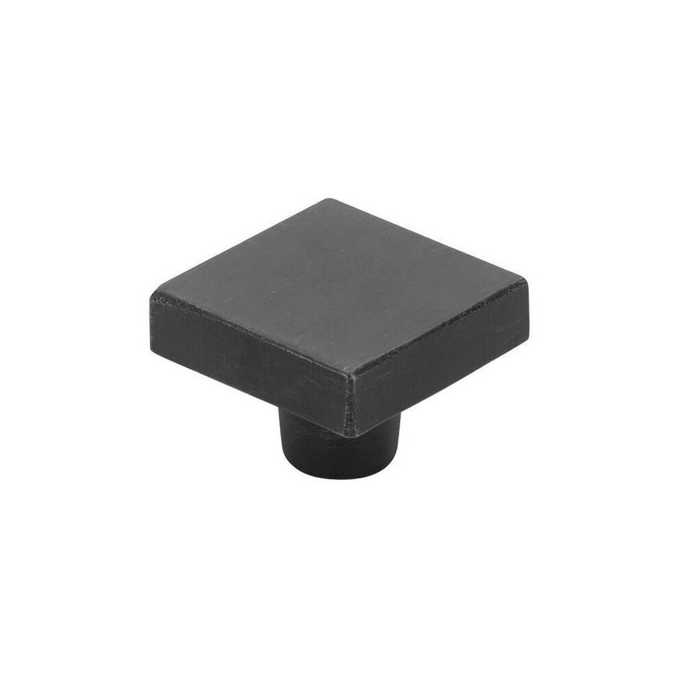 Emtek 86662Fb 1.25 In. Rustic Modern Square Knob, Flat Black 738505037589