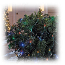 Sylvania 274753 4 x 6 ft. 100 Light Stay-Lit LED Net Style Christmas Lights Set, Multi Color