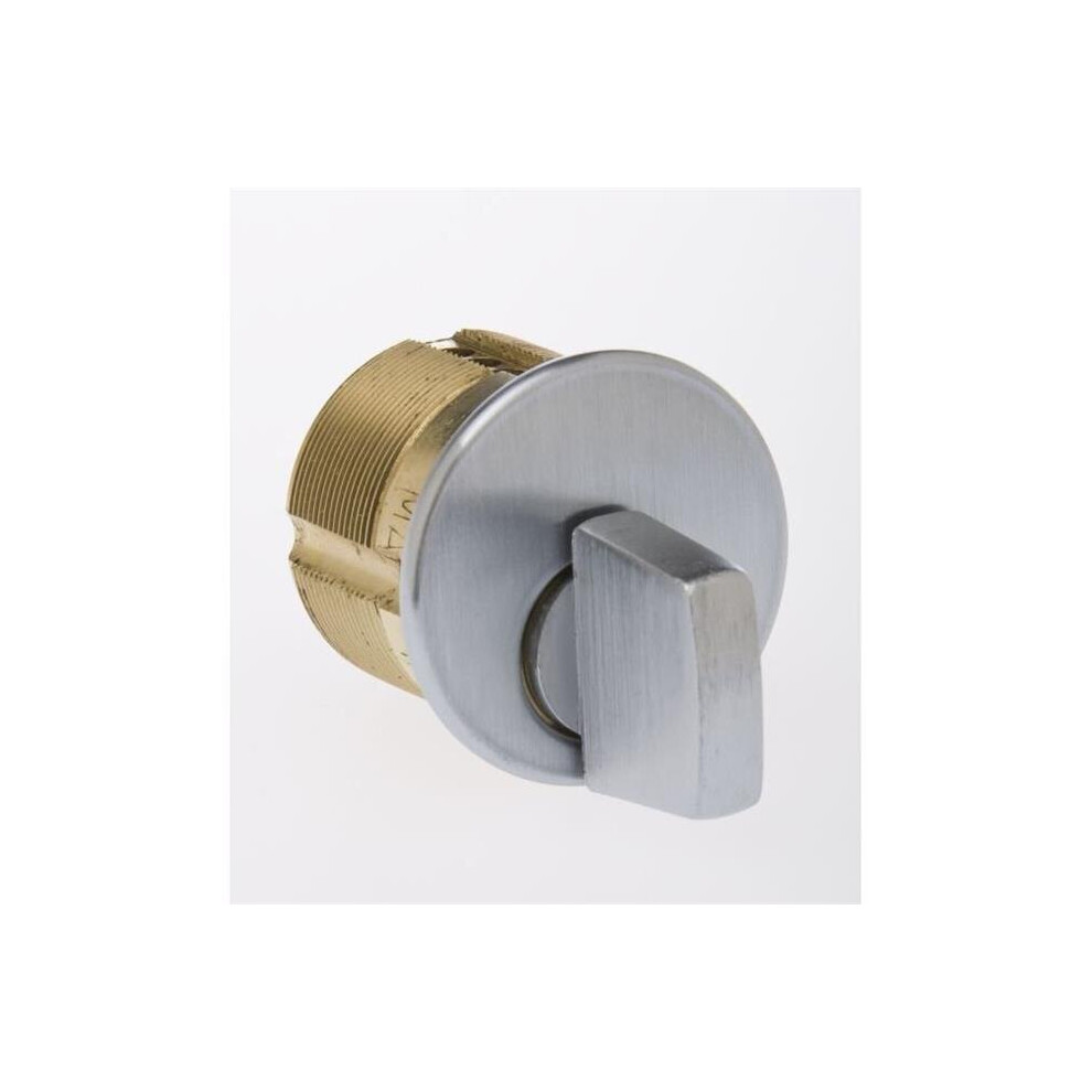 1.12 In. Satin Chrome Turn Knob Mortise Cylinder With Adams Rite Cam 751759200714