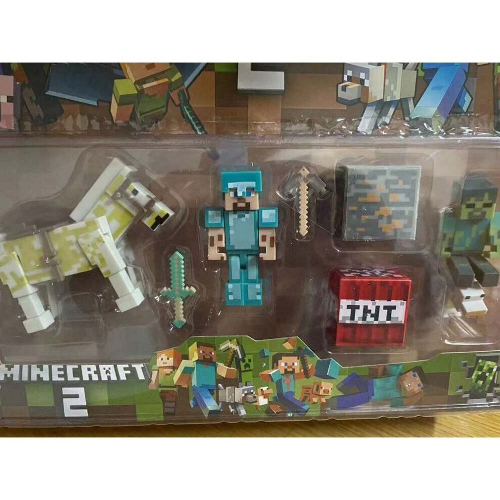 (Diamond Steve) Minecraft Action Figure Set