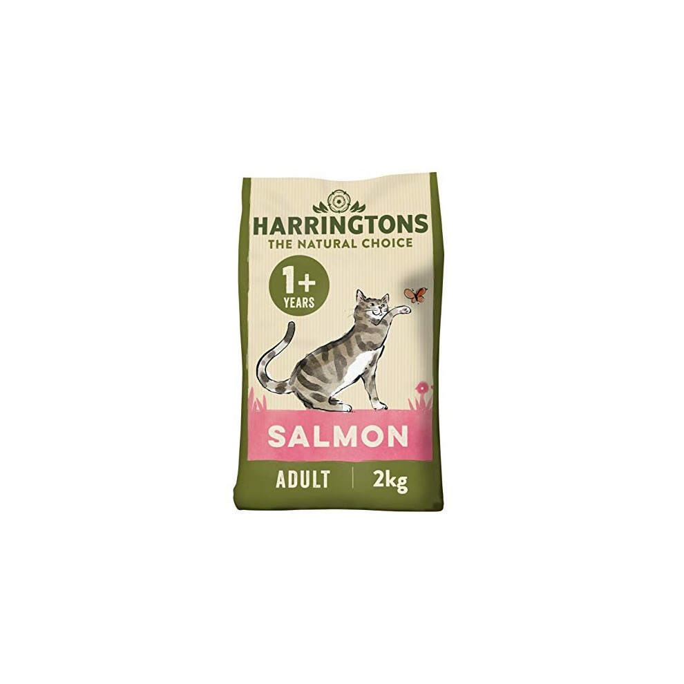 Harringtons Complete Adult Salmon Dry Cat food 2kg, Pack of 4