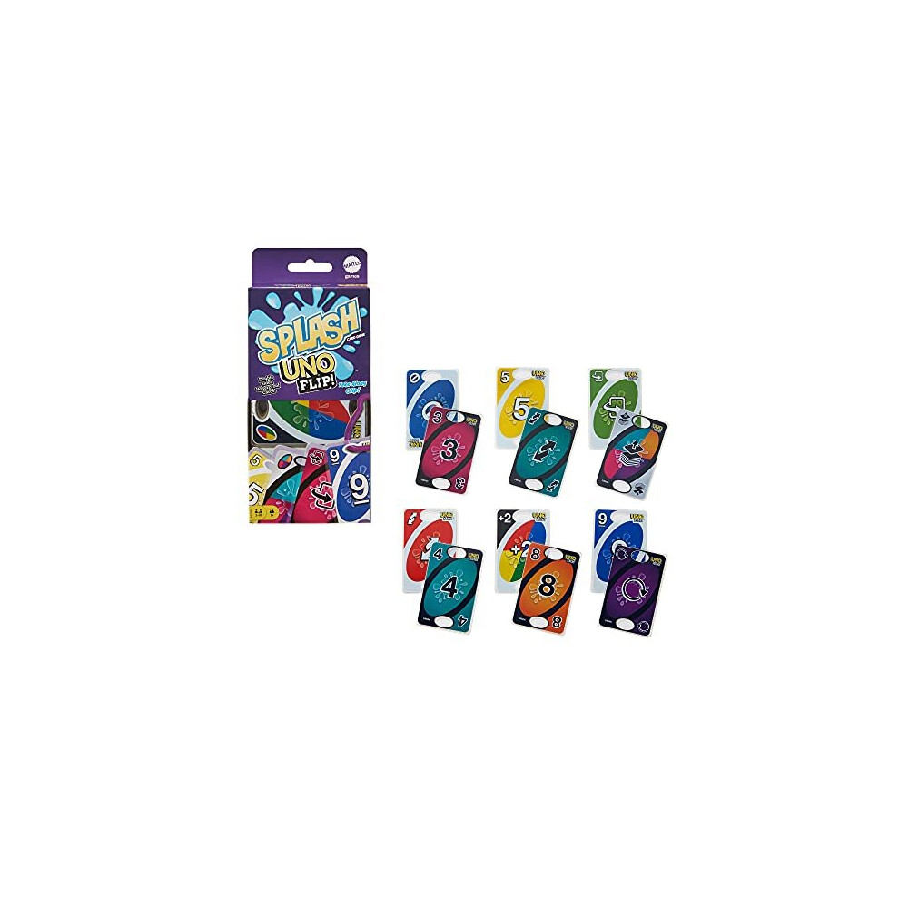 UNO Flip Splash Matching Card Game for 7 Year Olds and Up