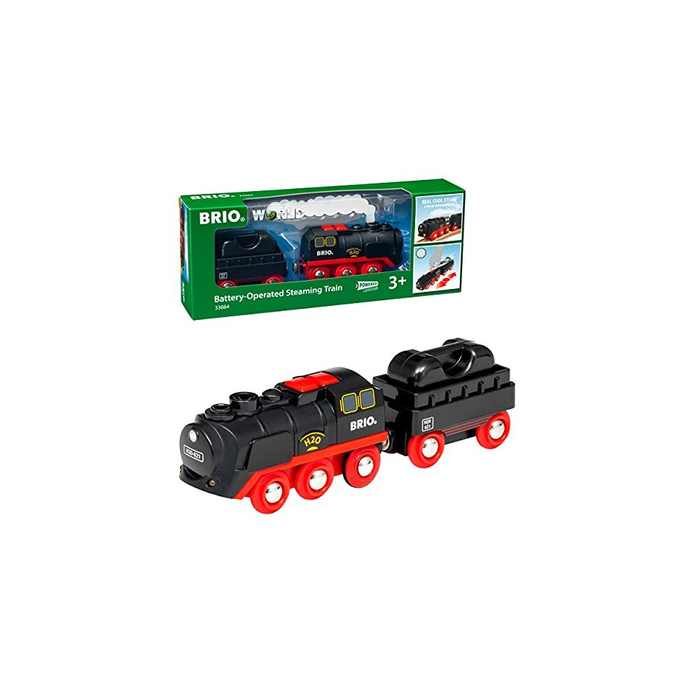 BRIO World - Battery Operated Steaming Train For Kids Age 3 Years Up - Compatible with all BRIO Railway Sets & Accessories