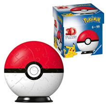 Ravensburger Pokemon Pokeball - 3D legpuzzelbal voor kinderen vanaf 6 jaar - 54 stukjes - Geen lijm nodig
