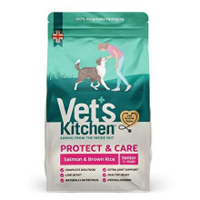 Vet's Kitchen Senior Salmon & Brown Rice Dry Dog Food - Protect & Care, 3kg (VKD18)