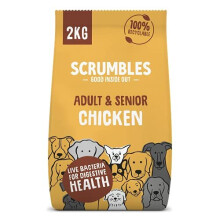 Scrumbles Natural Dry Dog Food, Gluten Free Recipe With Fresh Chicken, For Adults And Senior Breeds, 2 kg Bag
