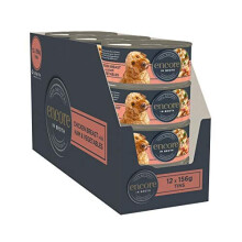 Encore 100% Natural Wet Dog Food, Chicken Breast with Ham and Vegetable in Broth, 156g (Pack of 12)