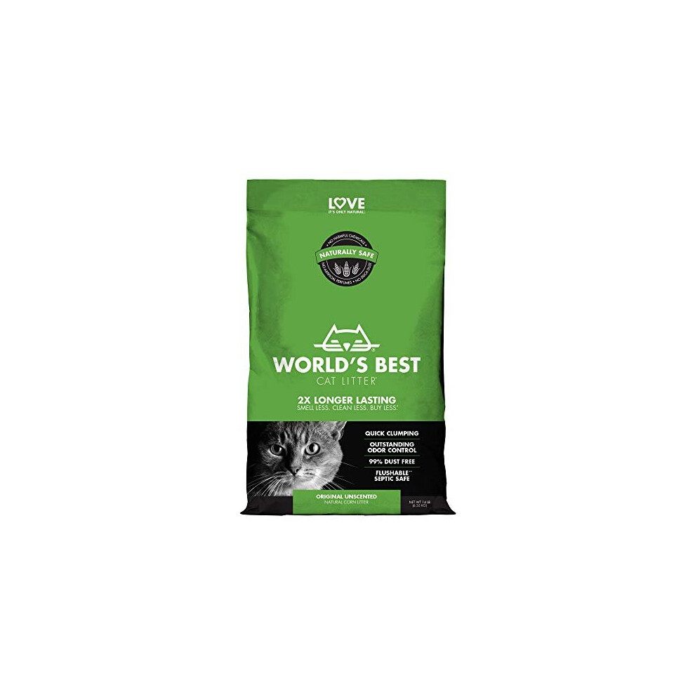 Worlds Best Cat Litter 14lb (6.35kg) Original Unscented