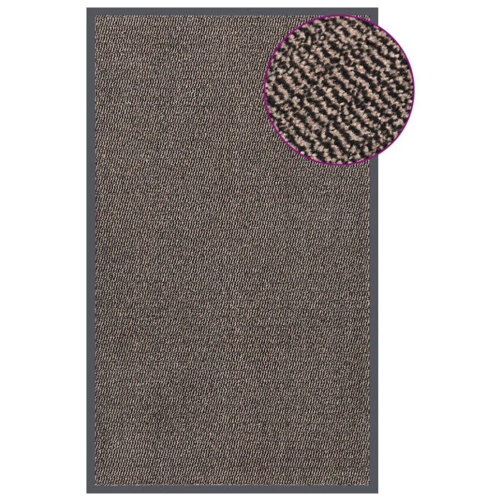 vidaXL Doormat Tufted Dark Brown Home Decor Hallway Front Door Welcome Mat