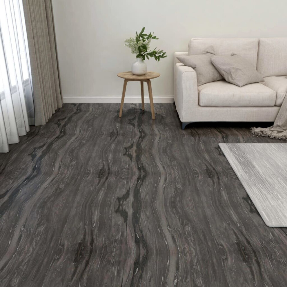 vidaXL 20x Self-adhesive Flooring Planks PVC 1.86 m? Dark Grey Floor Tile