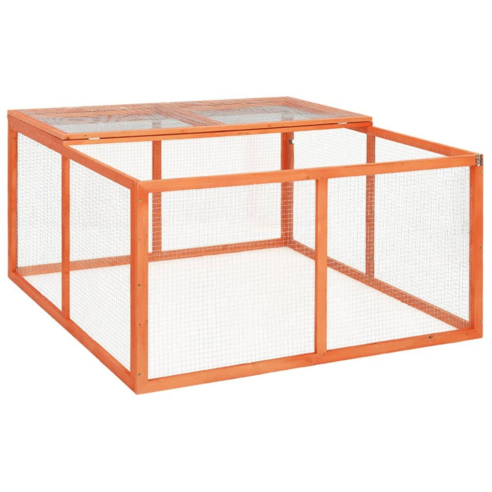 vidaXL Solid Firwood Rabbit Hutch Outdoor Garden Small Animal Habitat Pet Cage