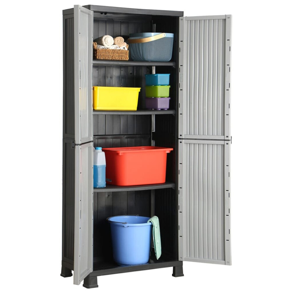 vidaXL Plastic Cabinet Home Organiser Storage Locker Rack Cabinet Cupboard