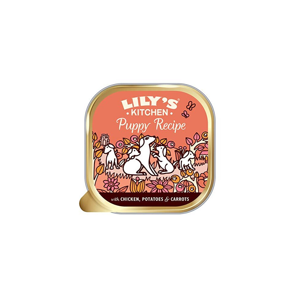 Lily's Kitchen Puppy Recipe with Chicken - Grain Free Puppy Wet Dog Food (10 Trays x 150 g)