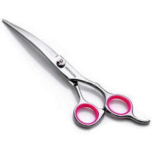 AILOVA Curved Dog Scissors, Pet Gromming Curved Scissors 6" Stainless Steel Dog Cat Cutting Hair Scissors Down Curved Scissors
