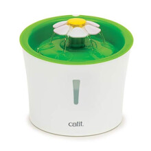 Catit Original Flower Fountain with Water Level Window, 3 Litre - Encourages Hydration with 3 Flow Systems & Filter (43742W)