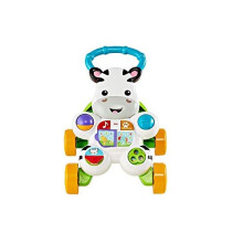 Fisher-Price Learn with Me Zebra Walker UK English Edition Musical Infant Walking Toy (GXC31)