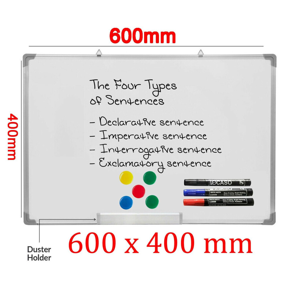 (46W) Magnetic whiteboard Small Large White Notice Board Dry Wipe Office Home School