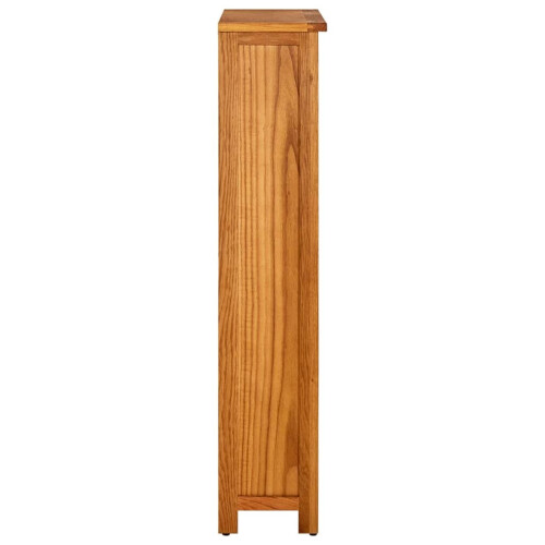 VidaXL vidaXL Solid Oak Wood 4-Tier Bookcase Living Room Book Shelf Display Unit 2