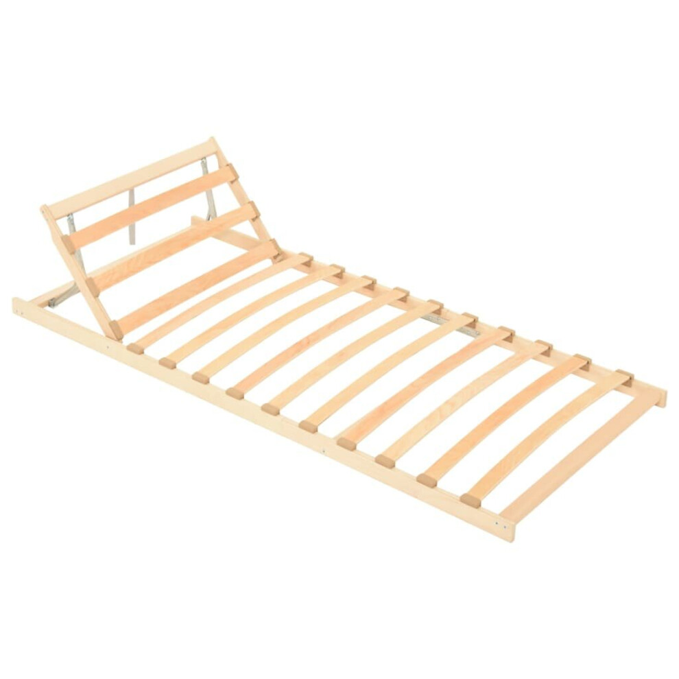 vidaXL Slatted Bed Base with 13 Slats Adjustable Head 90x200 cm Bed Frame